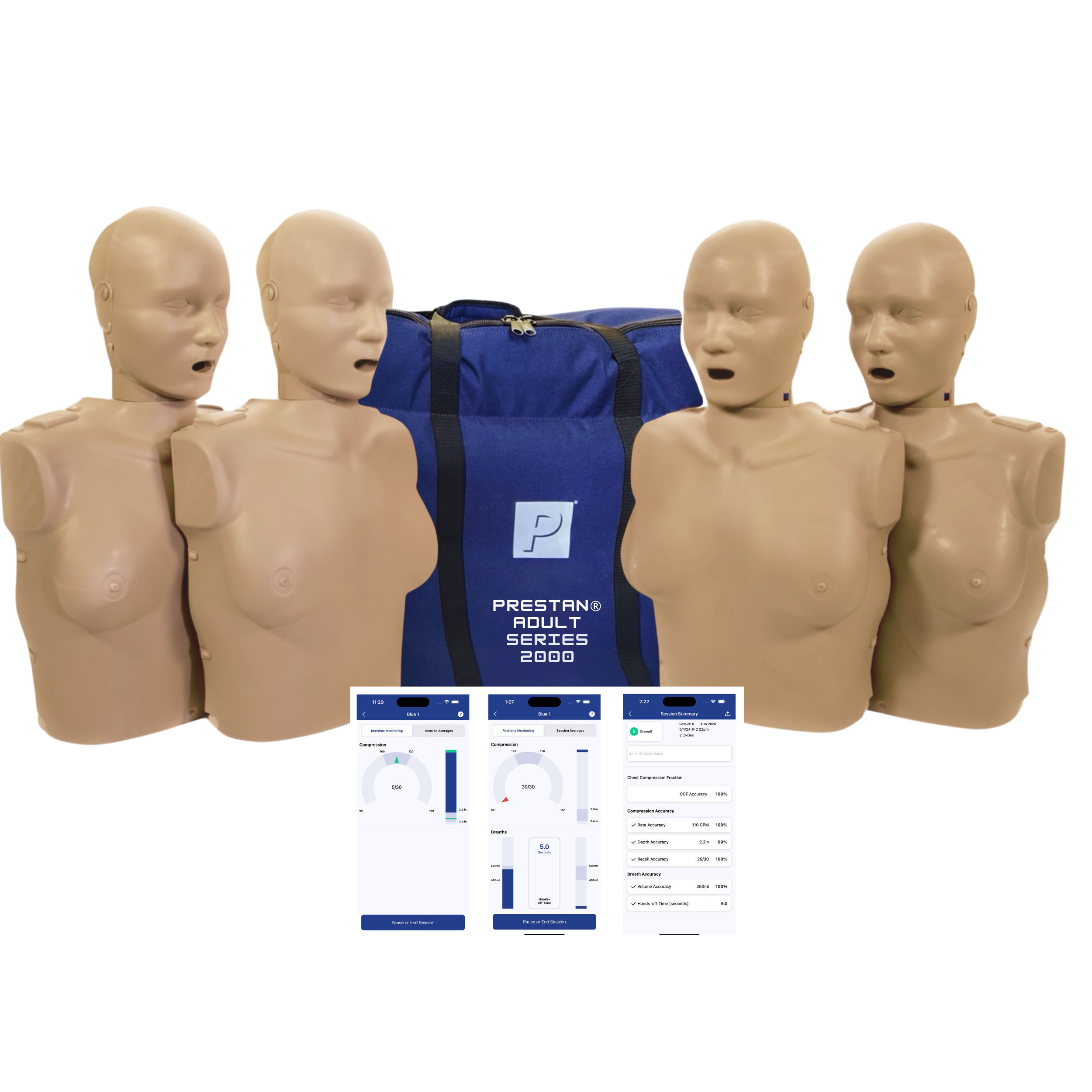 4-pack Series 2000 Adult Female CPR Manikin with Advanced Feedback, DARK TONE