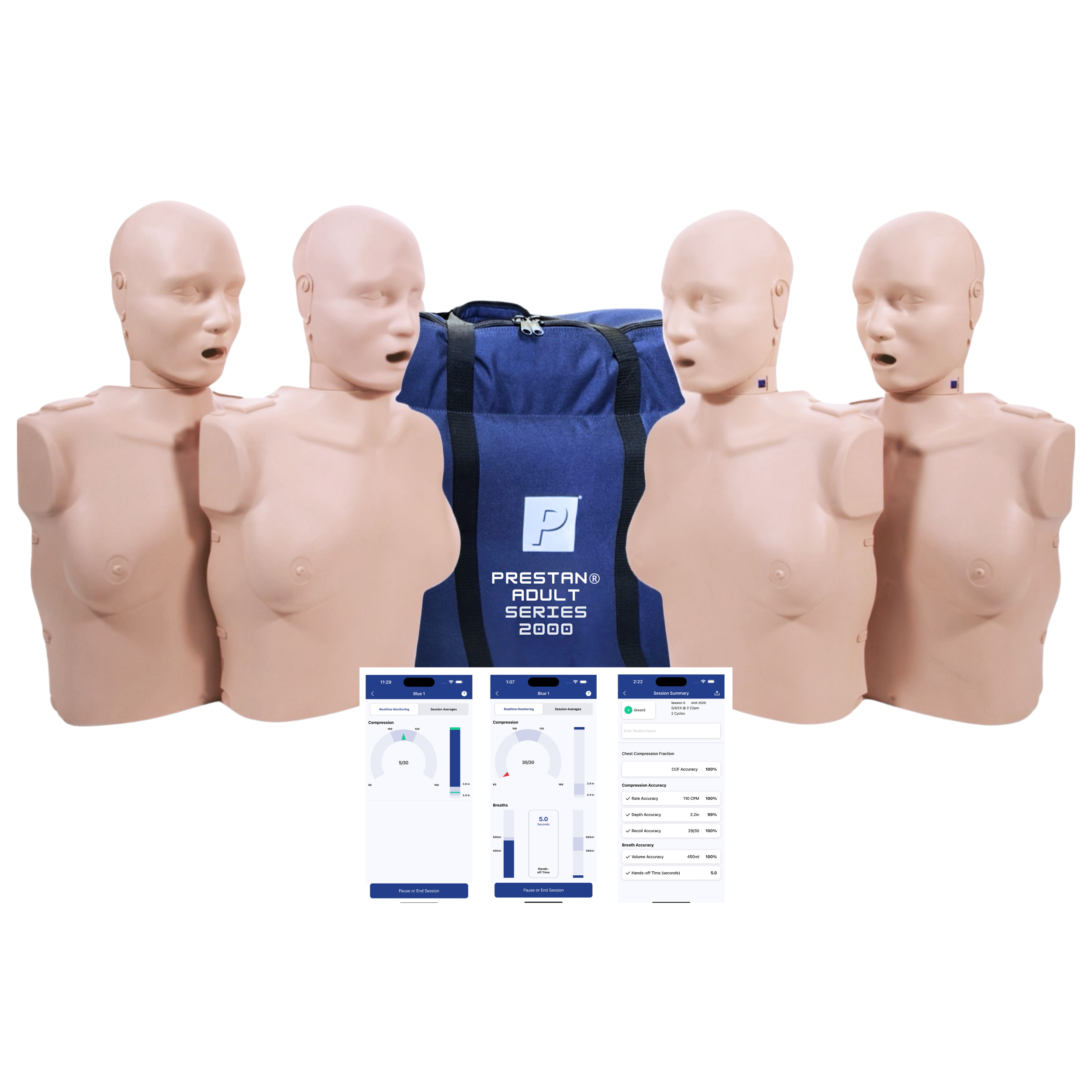 4-pack Series 2000 Adult Female CPR Manikin with Advanced Feedback, MEDIUM TONE