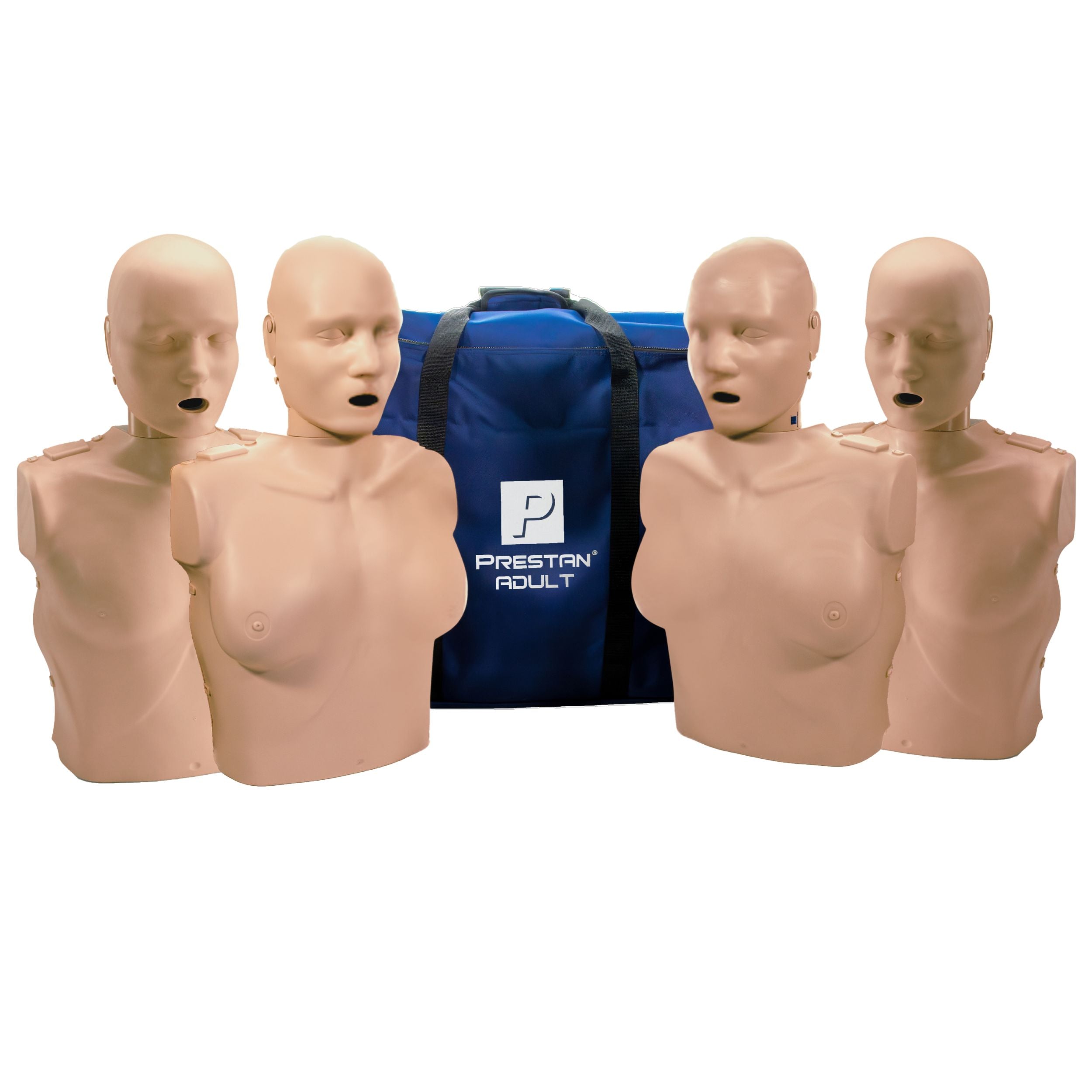 4-Pack Adult and Female CPR Manikin WITH Feedback, DARK TONE, Prestan PP-AM-401M-DS