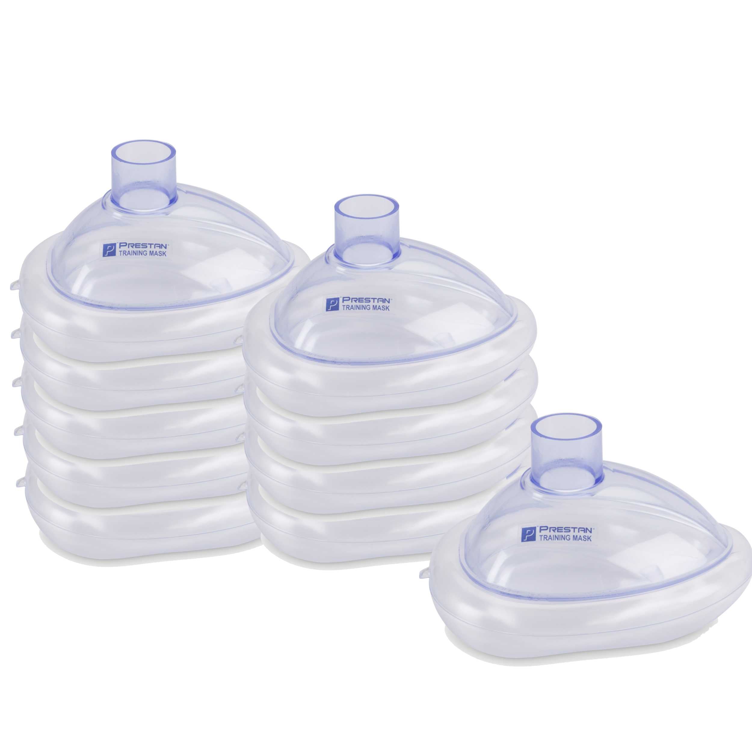 Pack of 10 ADULT Training CPR Pocket Resuscitator Masks, Prestan