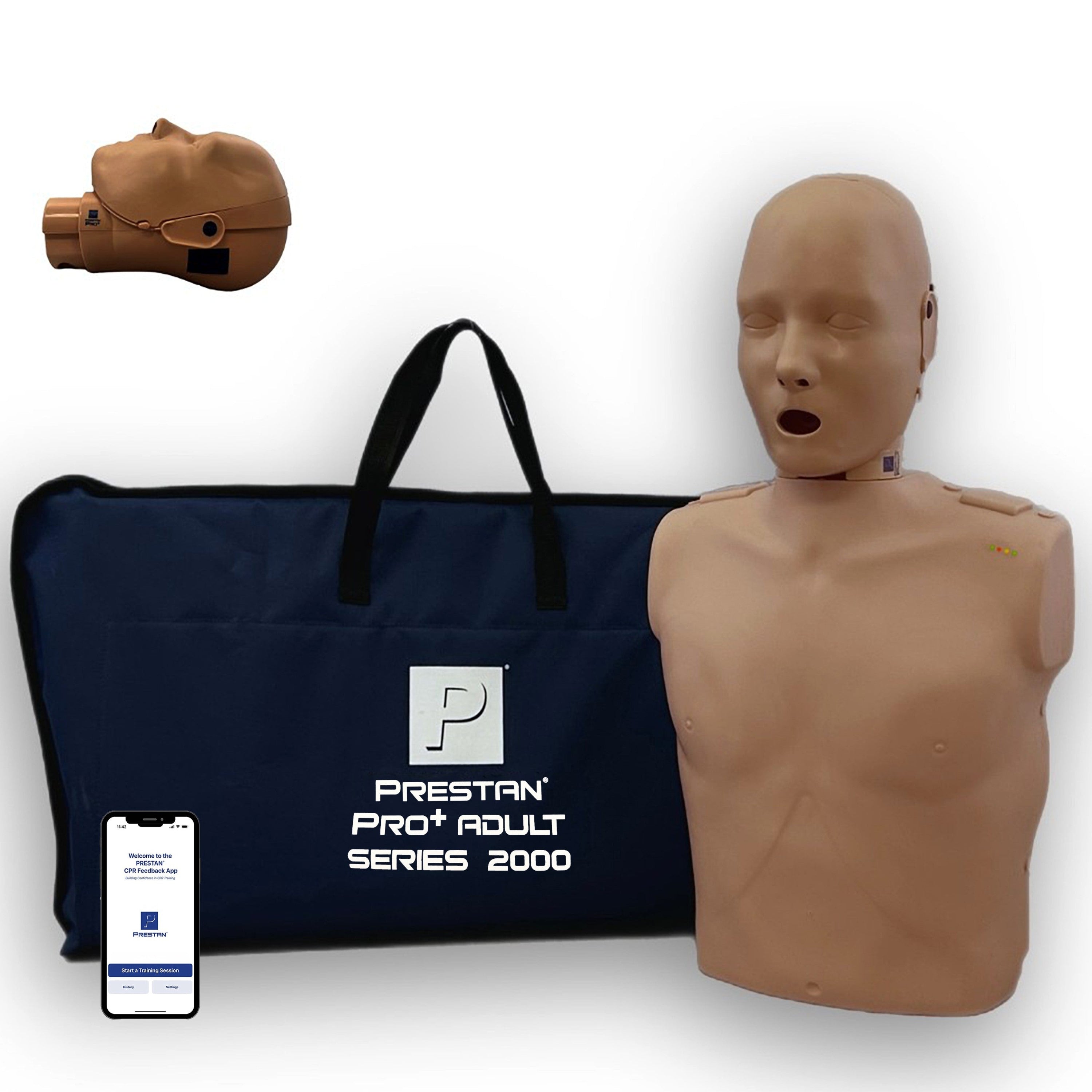PRESTAN Pro+ Adult Series 2000 Manikin with Advanced CPR Feedback, Single (Dark Tone)