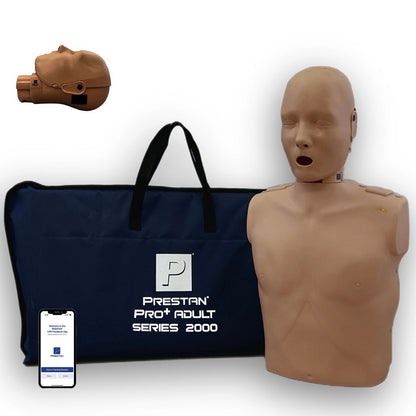 PRESTAN- Pro+ Series 2000- Dark tone manikin with carry bag and Pro+ manikin head 
