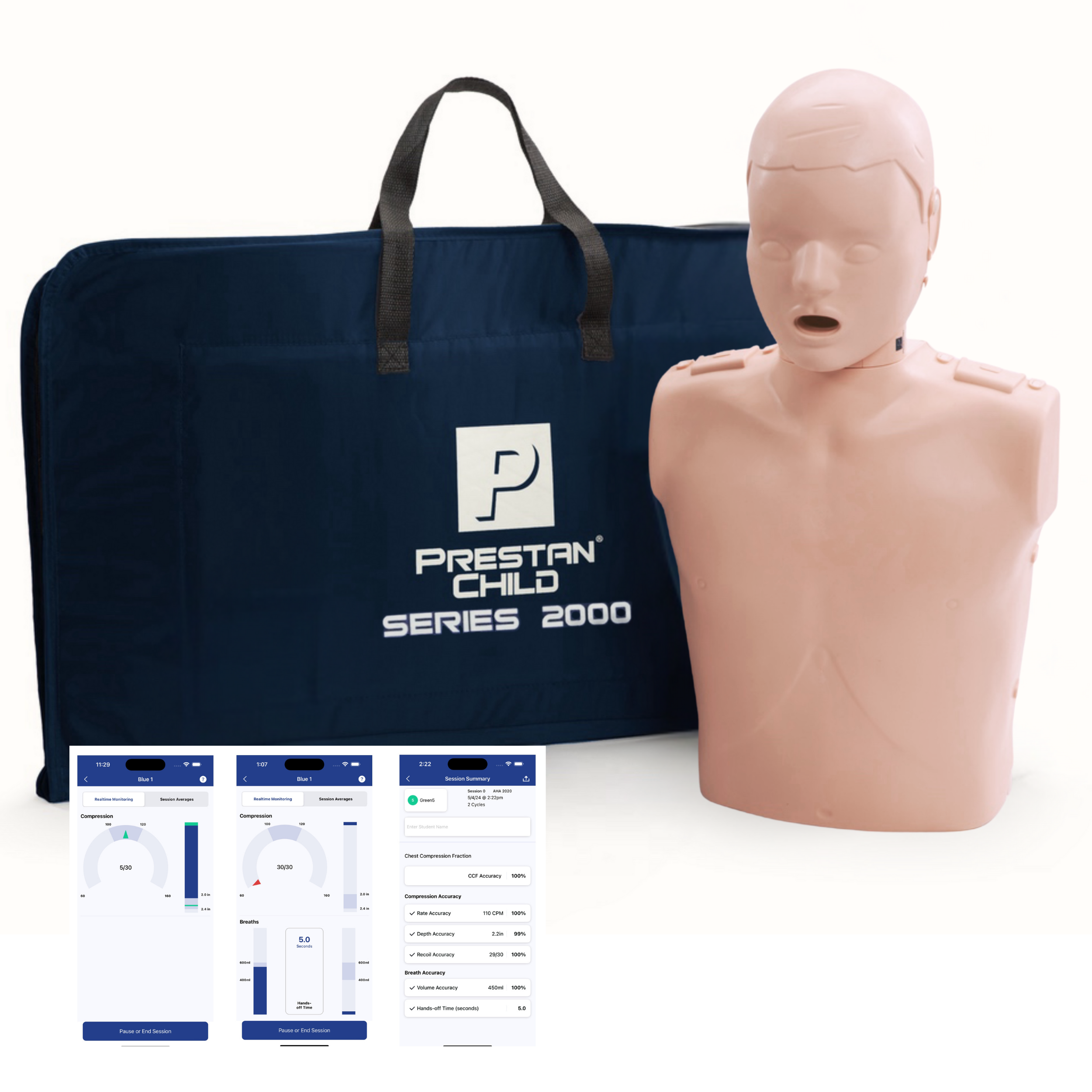 Series 2000 Child CPR Manikin with Advanced Feedback, MEDIUM TONE, PRESTAN