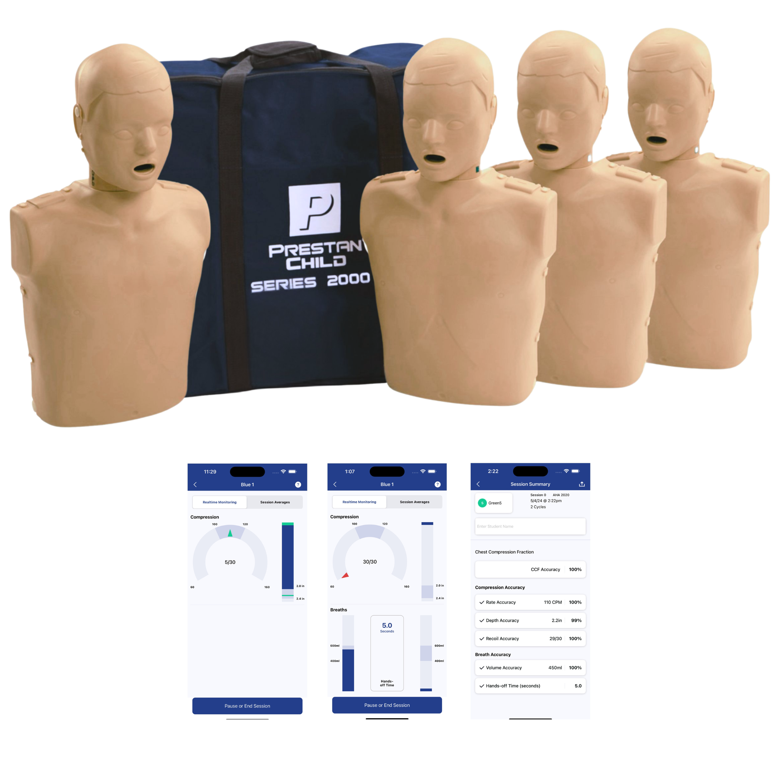 Series 2000 4-pack Child CPR Manikins with Advanced Feedback, DARK TONE, PRESTAN