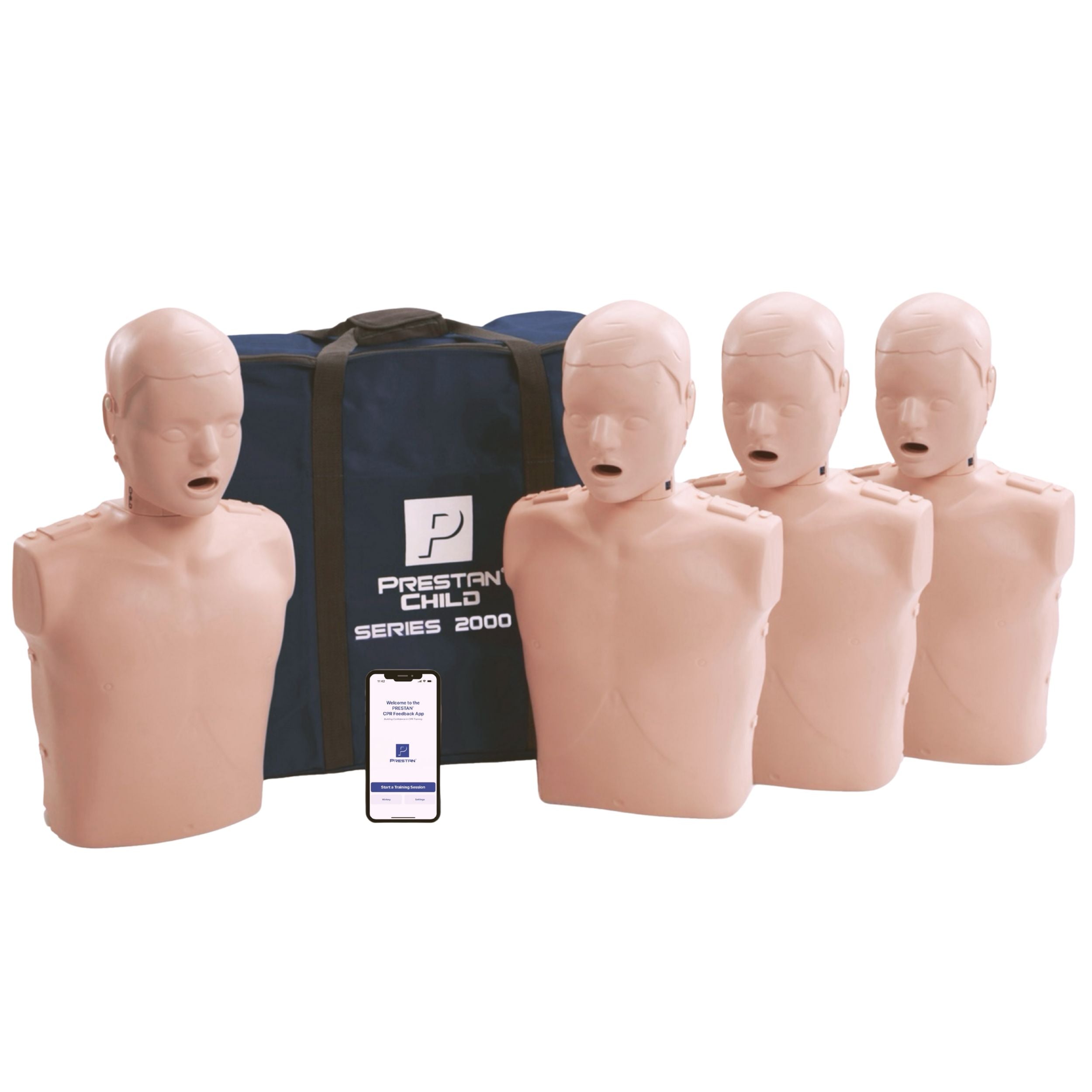 Series 2000 4-pack Child CPR Manikins with Advanced Feedback, MEDIUM TONE, PRESTAN