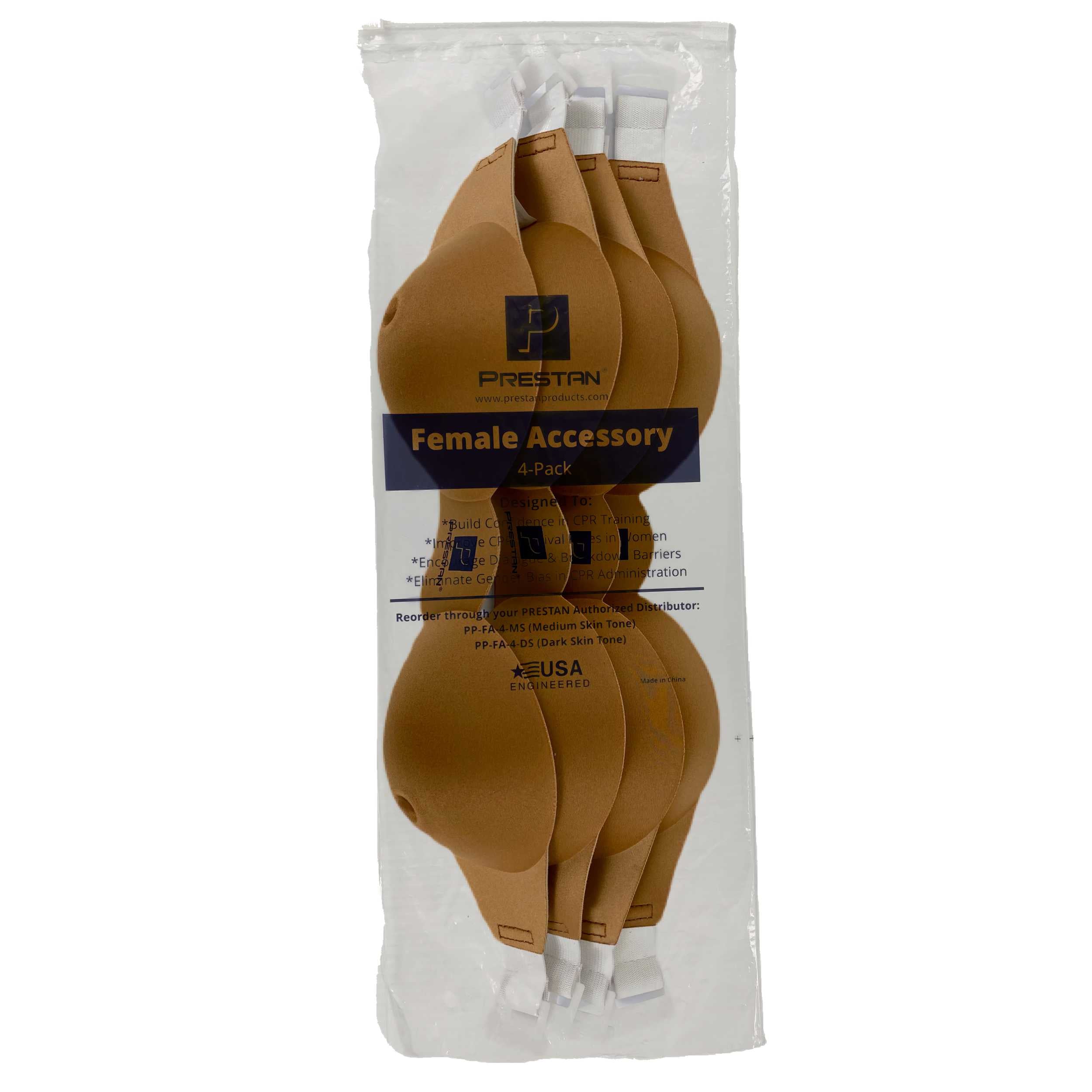 PRESTAN CPR Manikin Female Accessory Dark Tone, 4-Pack