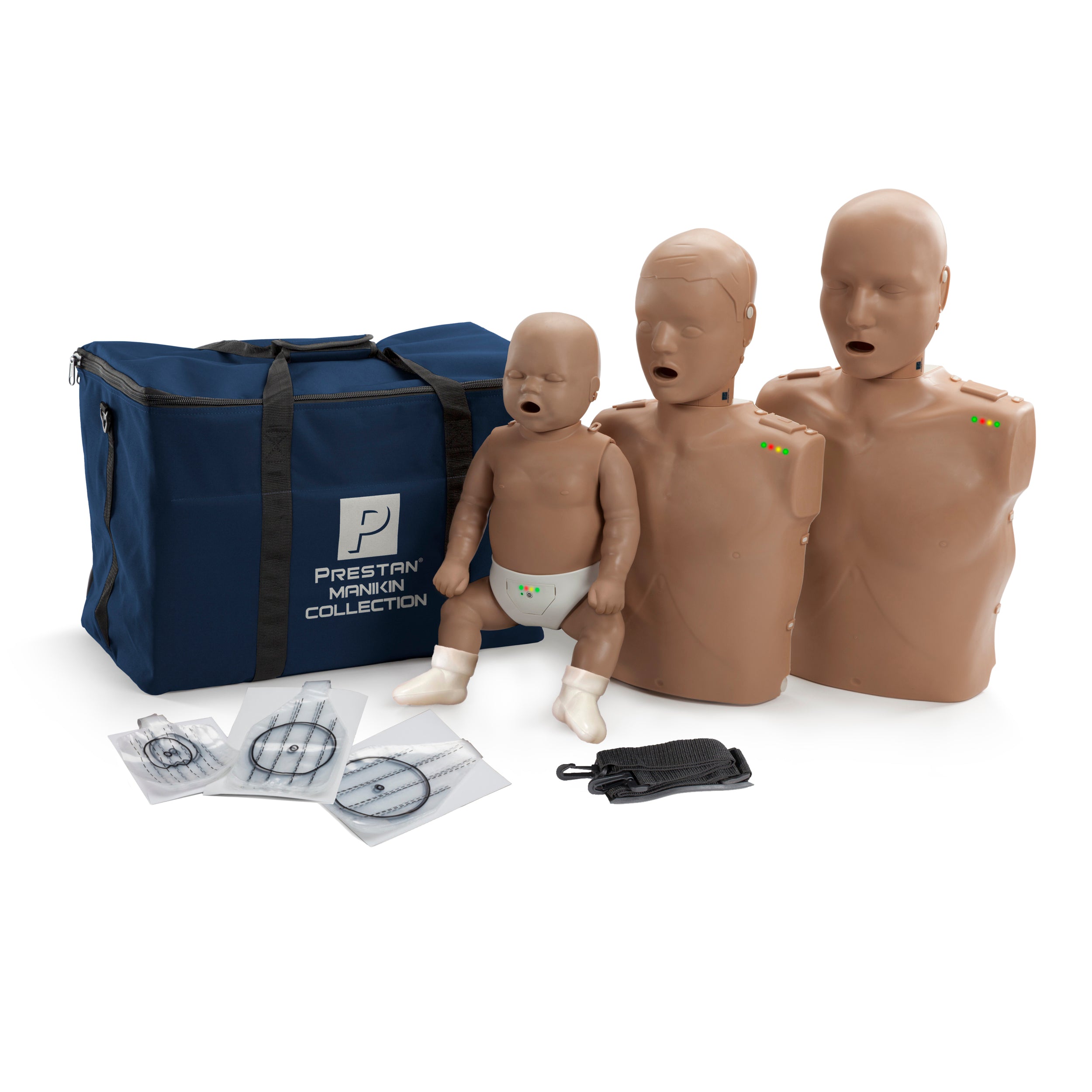 Prestan Collection of CPR Manikins, WITH Feedback, DARK TONE, PP-FM-300M-DS