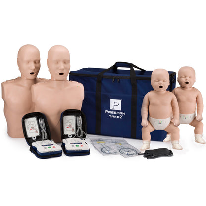 Prestan Take2 CPR Manikin & AED Trainer Kit (2-Adult, 2-Infant, & 2-AED UltraTrainers)