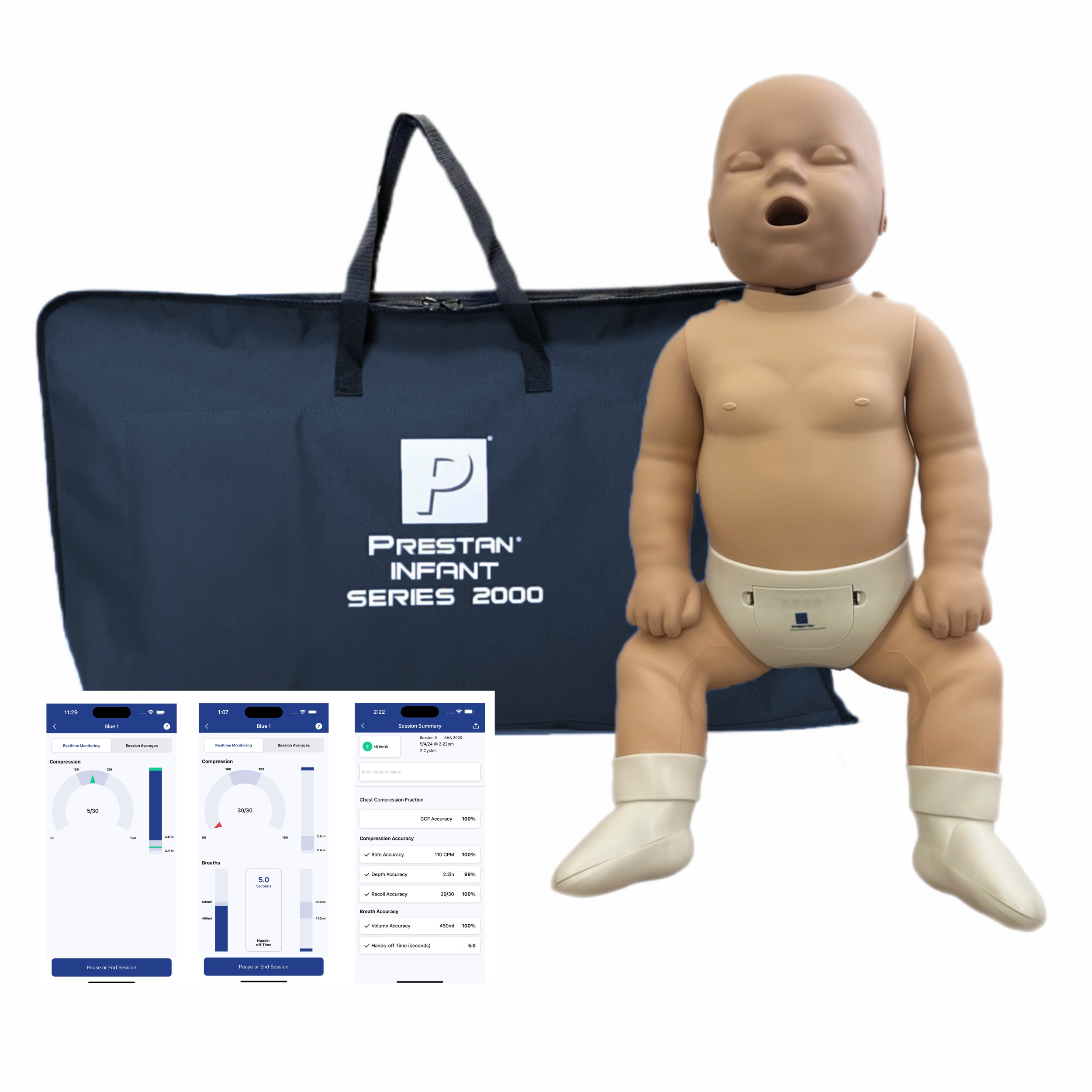 Series 2000 Infant CPR Manikin with Advanced Feedback, MEDIUM TONE, PRESTAN