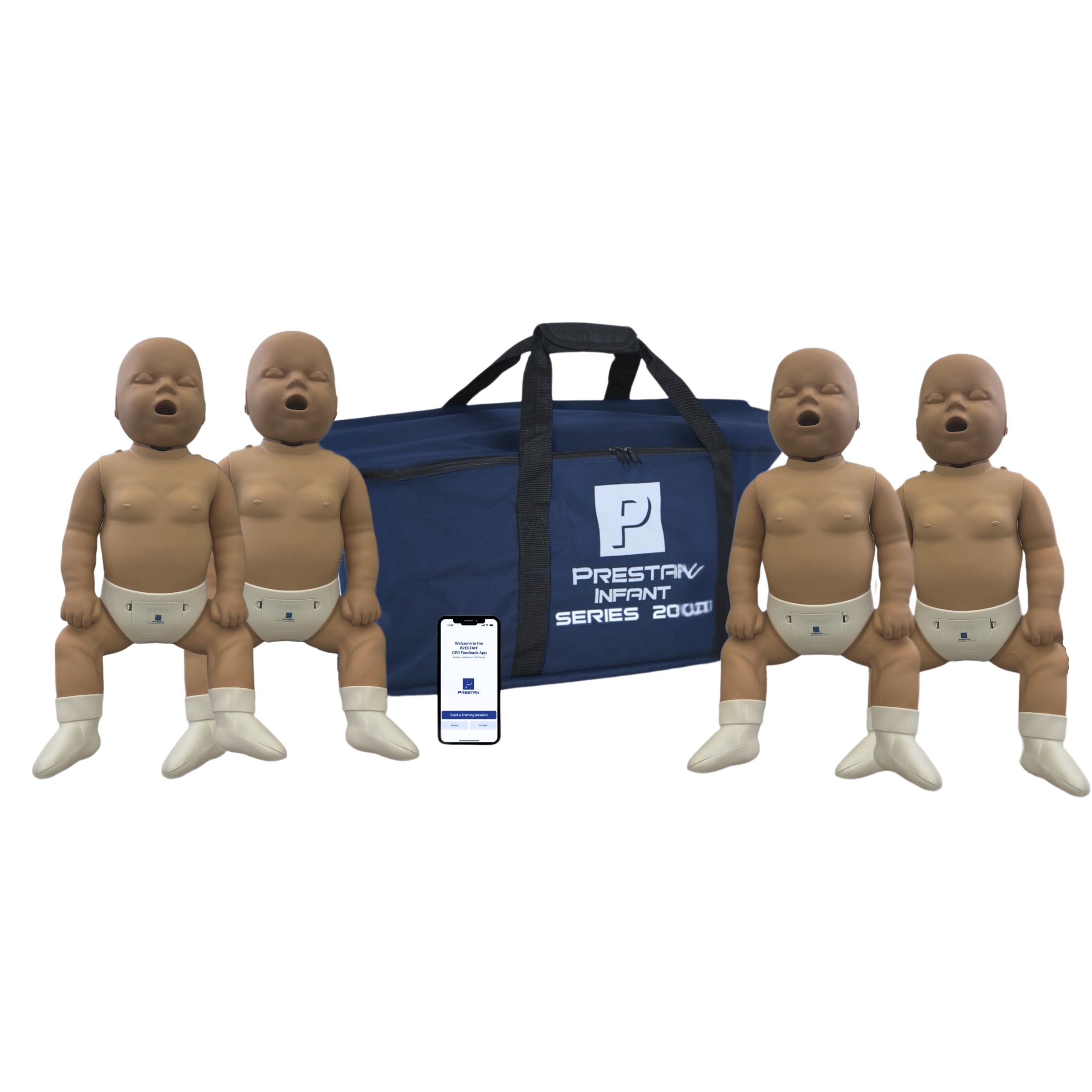 Series 2000 4-pack Infant CPR Manikins with Advanced Feedback, DARK TONE, PRESTAN