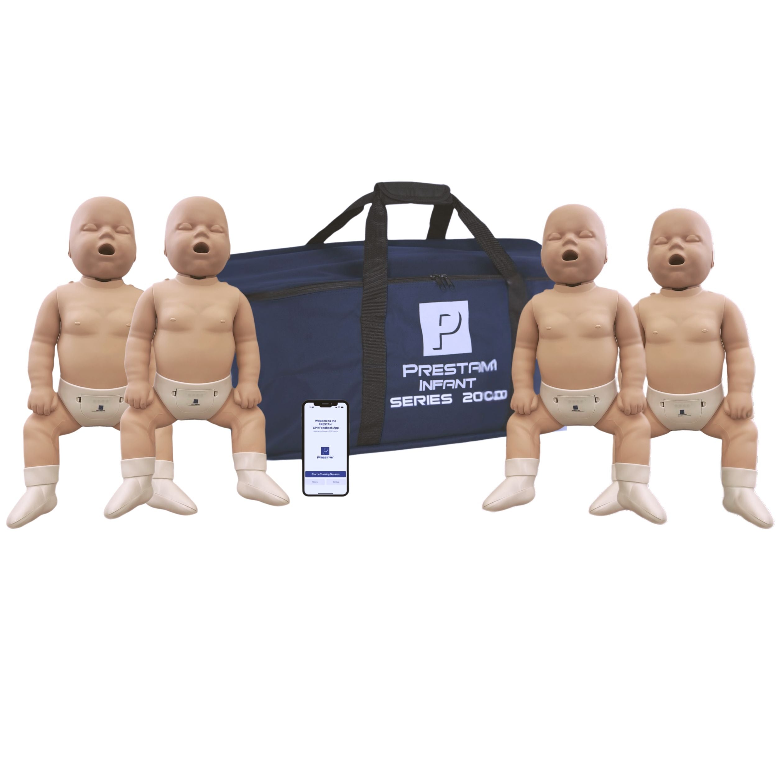 Series 2000 4-pack Infant CPR Manikins with Advanced Feedback, MEDIUM TONE, PRESTAN