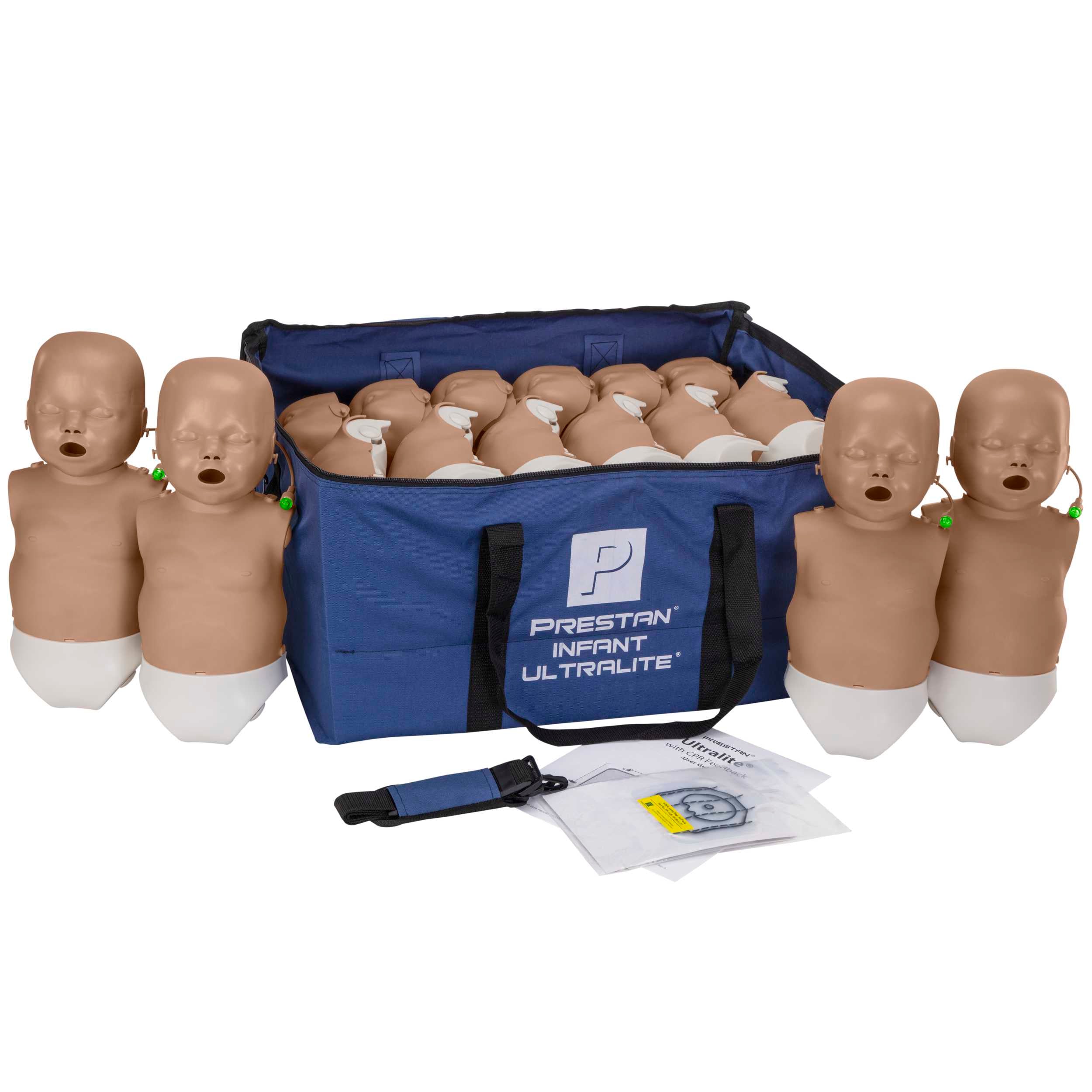 Prestan Ultralite CPR Manikin 12-Pack, Dark Tone Infant
