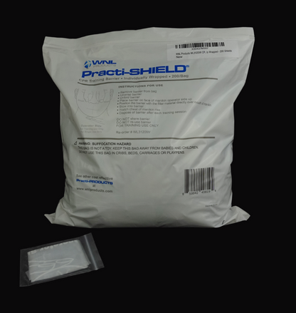 Box of 200 CPR Training Practi-Shields, WNL