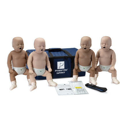 CPR Manikin Diversity Kit, 4-Pack Adult and 4-Pack Infant w. Feedback, AED UltraTrainers, Carry Bag