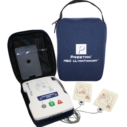 CPR Training Kit w. Adult Manikin WITH Feedback & PRESTAN AED Trainer, DARK TONE