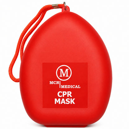Case of 50 CPR Rescue Masks, Adult/Child, Hard Case with Wrist Strap, MCR