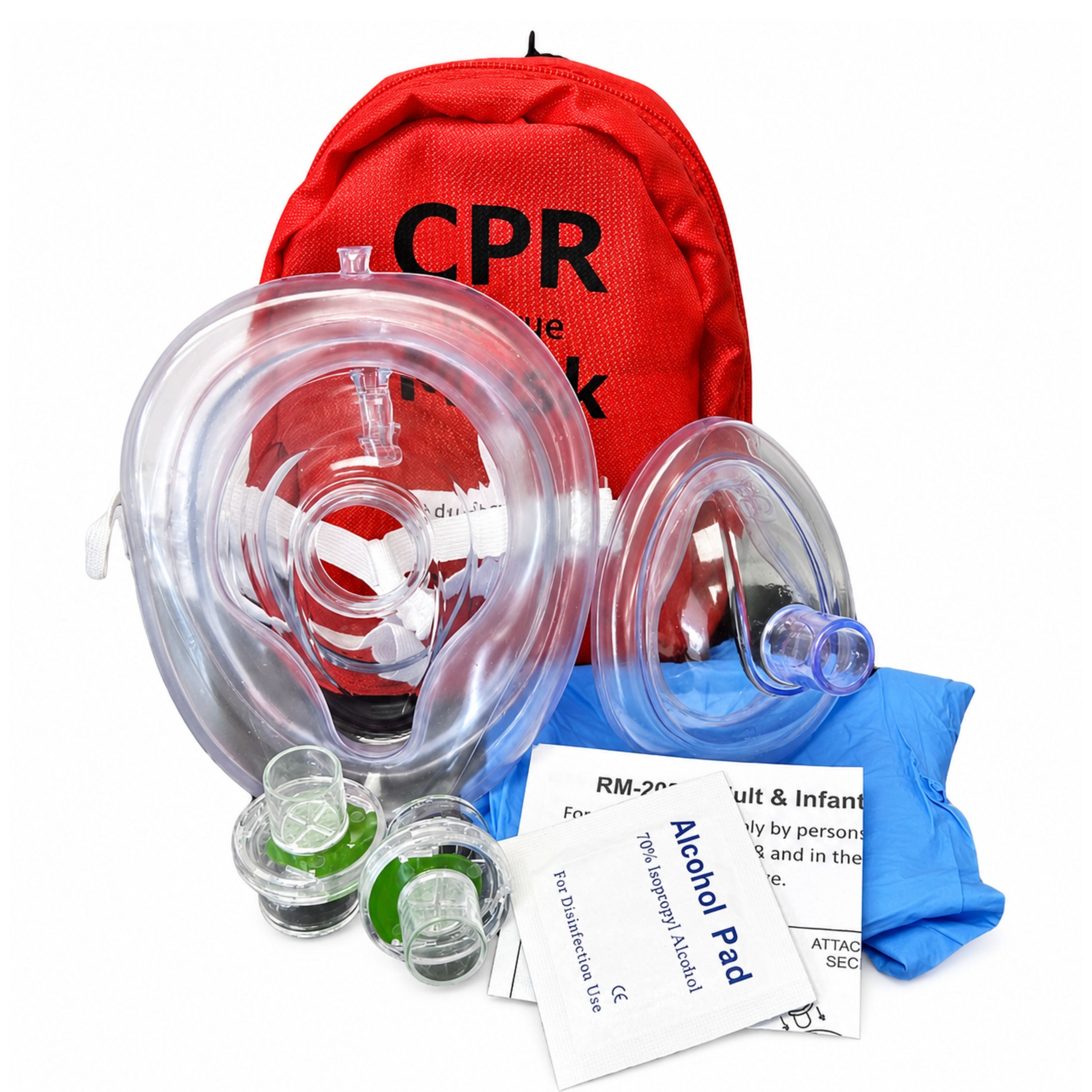 CPR Mask, Adult/Child & Infant & 2 Valves, MCR Medical