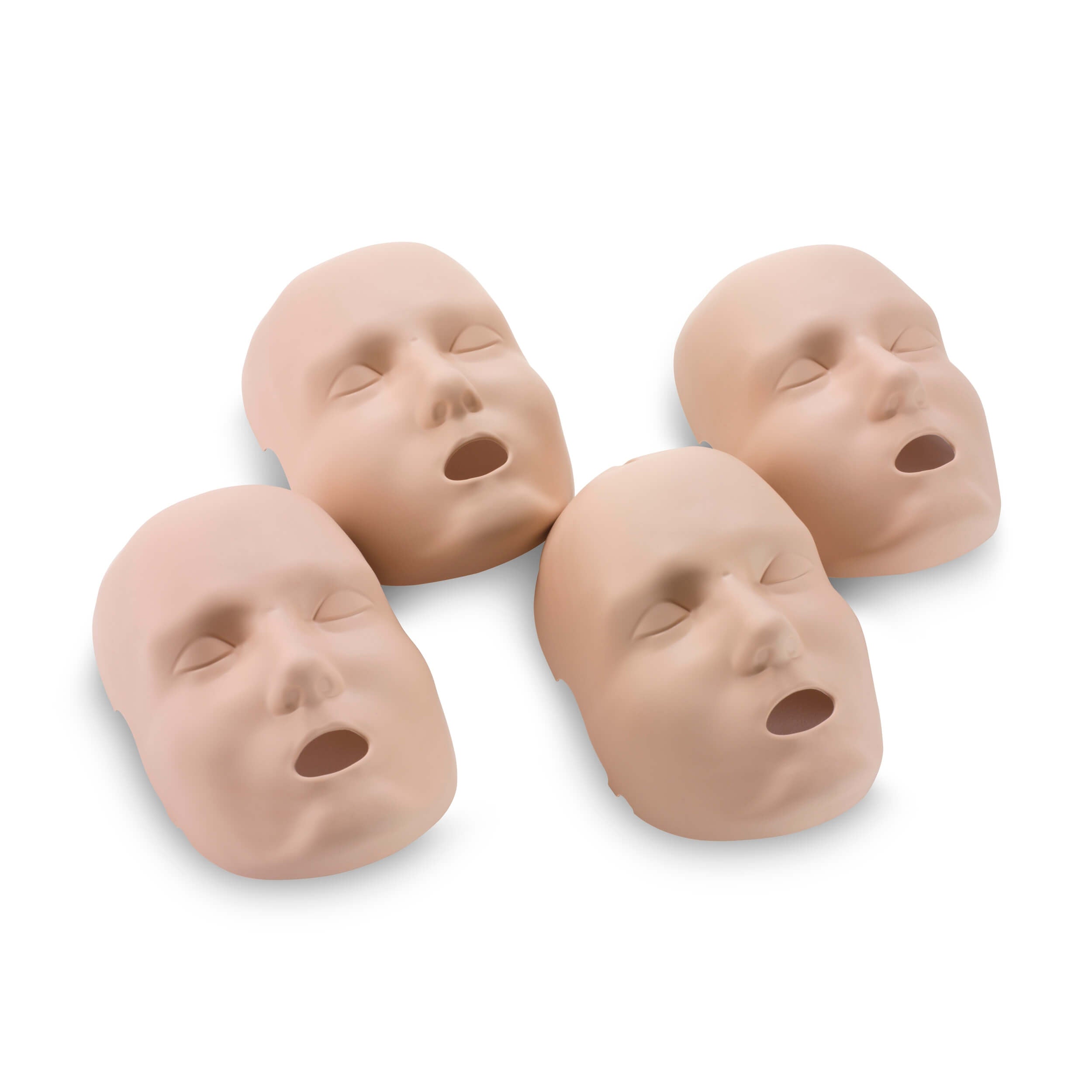 Pack of 4 Prestan Adult Manikin Faces, Medium Skin