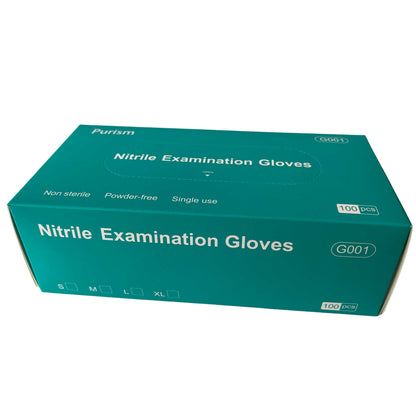 Case of NITRILE Powder Free Exam Gloves, MEDIUM, Purism
