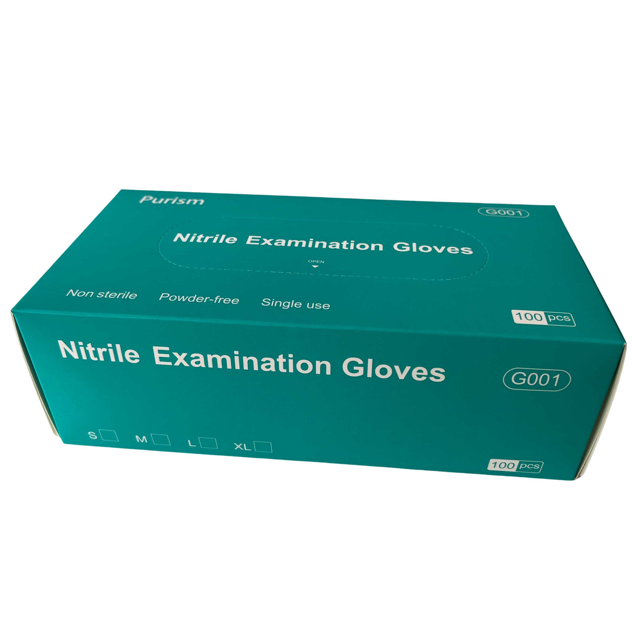 Box of NITRILE Powder Free Exam Gloves, X-LARGE, Purism