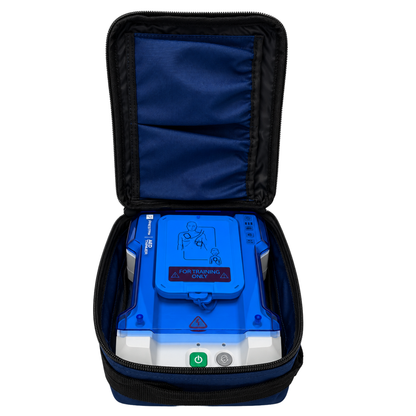 PRESTAN-AED Trainer plus-unit in blue carry bag.  