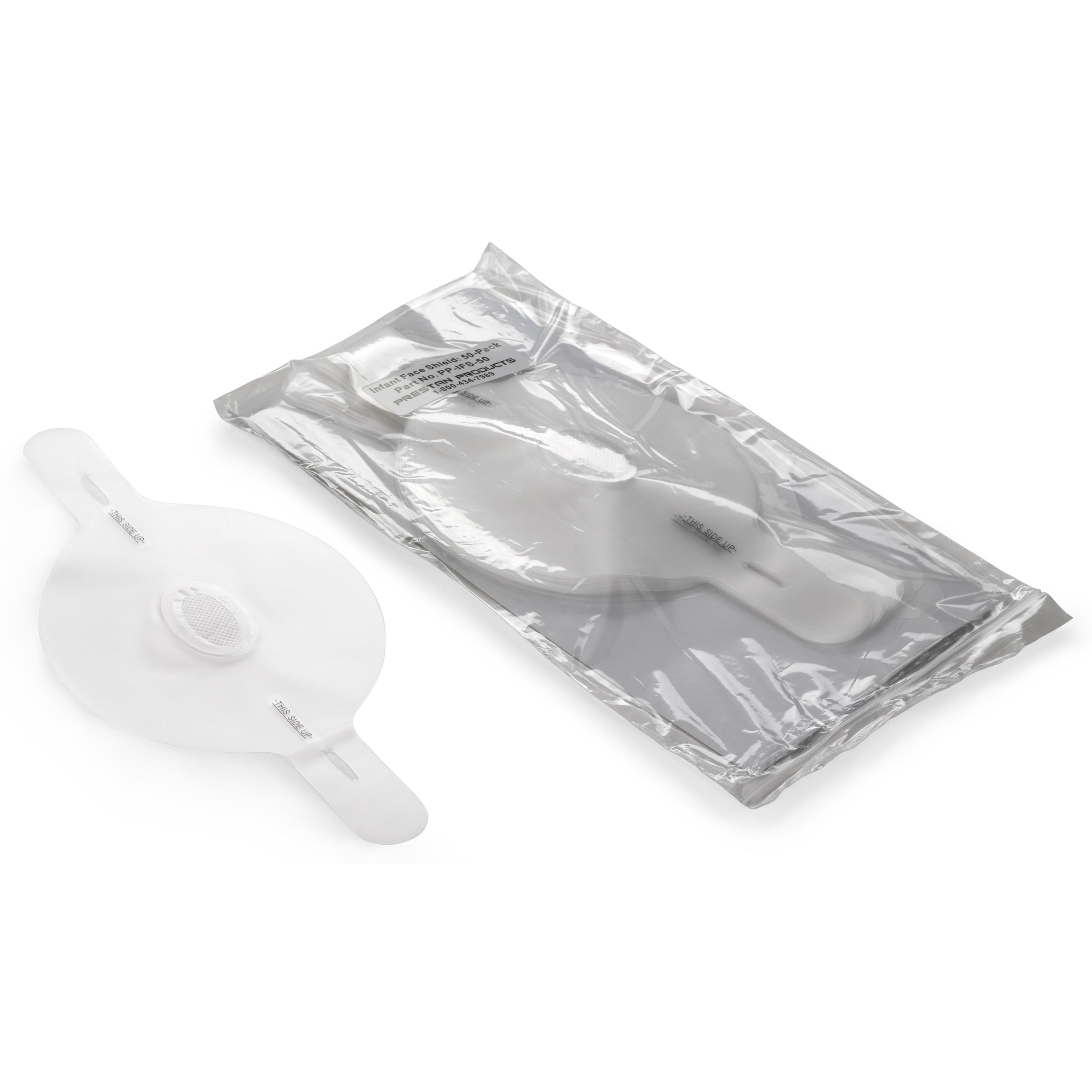 Infant 50-Pk Manikin Face Shields (Filtered), Prestan PP-IFS-50