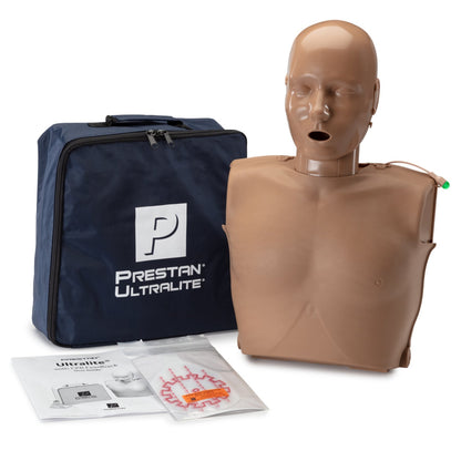 PRESTAN-Ultralite-Dark tone Manikin with carry bag and manual and lung bags 