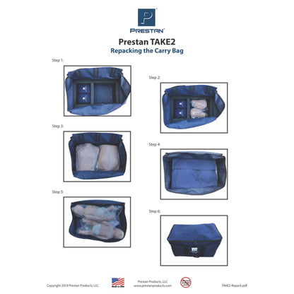 PRESTAN-TAKE2 repacking blue carry bag instructions 