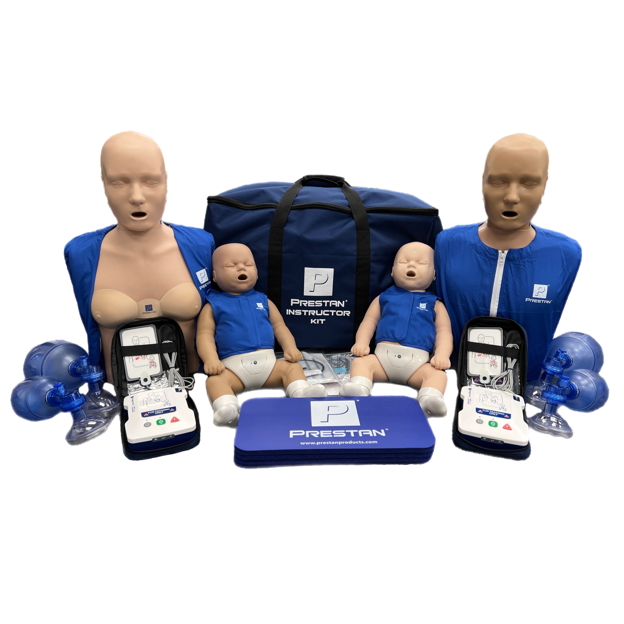 CPR Manikin Kit, Adult/Infant with AED Ultratrainers & Accessories