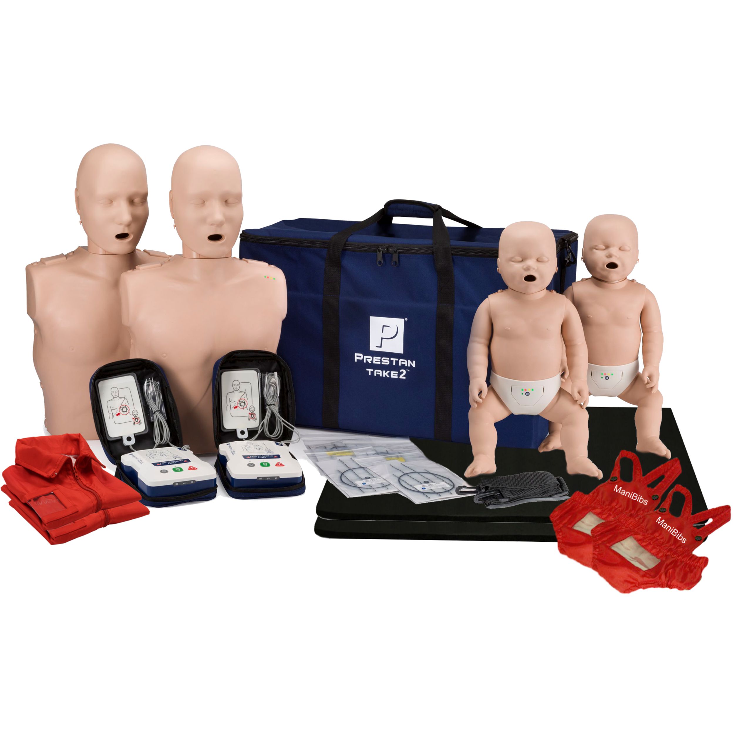 CPR Manikin Kit, Adult/Infant with AED Ultratrainers