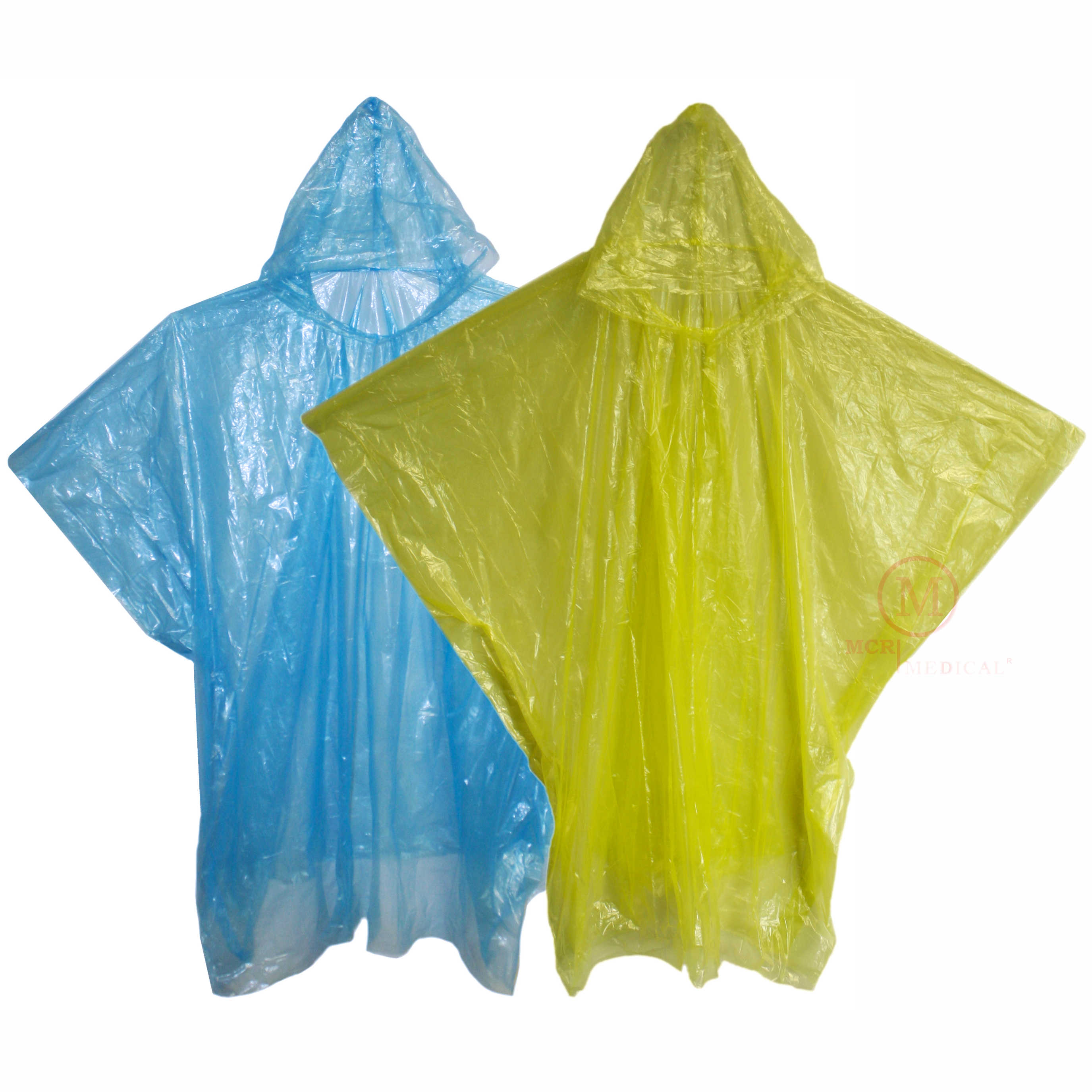 Grab-N-Go Dry Emergency Rain Poncho, Rectangular with Hood: MCR Medical ...